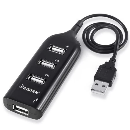 Super High Speed 4 Port Mini USB 2 0 Portable USB HUB Black