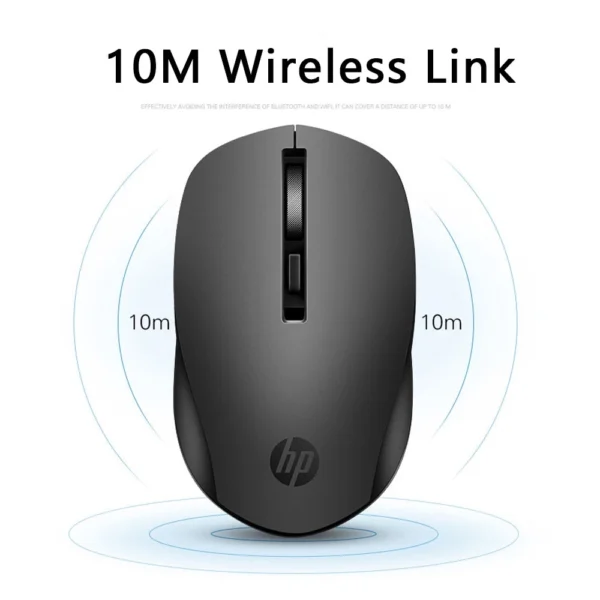 HP S1000 Silent Wireless Mouse 1600dpi Ergonomic 2 4G USB Optical Portable Mini Mouse for PC Computer Laptop Mice
