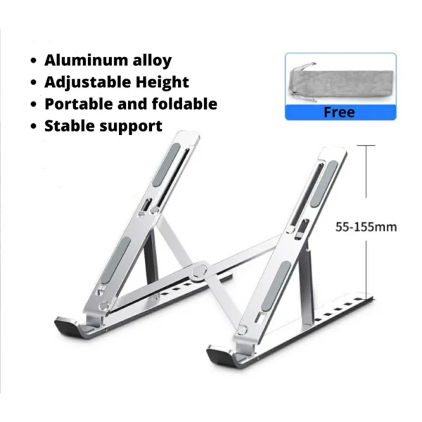Laptop Stand Portable Platform Foldable Stand Adjustable Height Laptop Holder