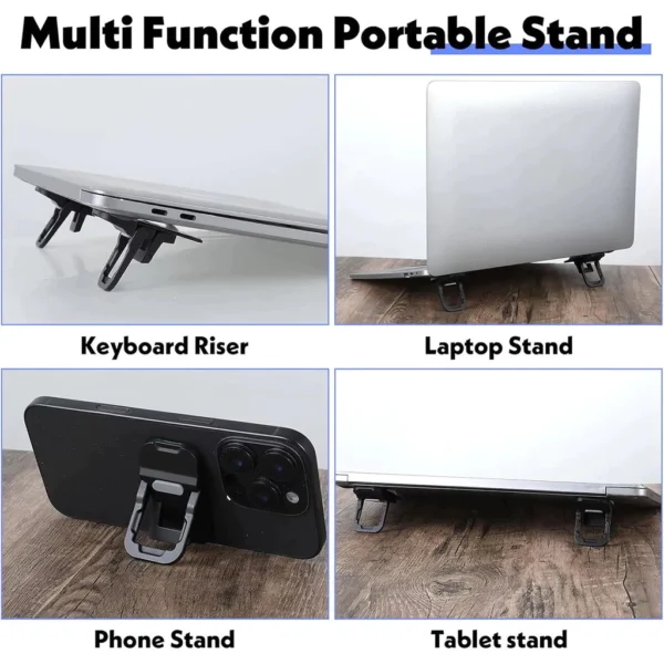 Laptop Stand 2PCS Mini Foldable Portable Computer Stand 2 Adjustable Angle Laptop Stand Keyboard Lifting Table