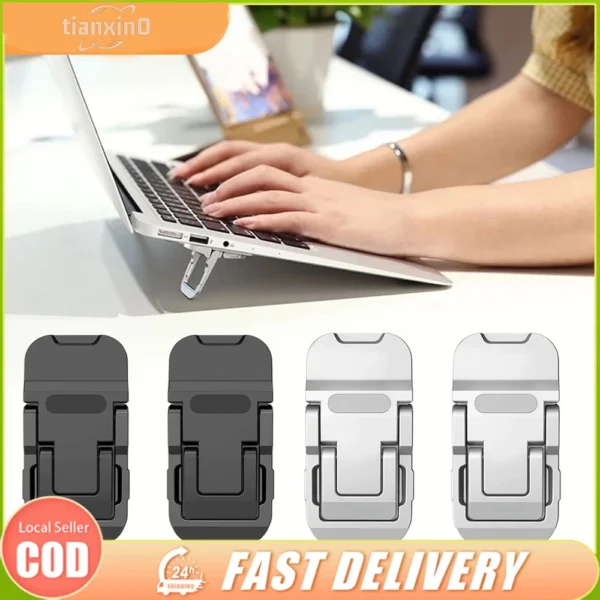 Laptop Stand 2PCS Mini Foldable Portable Computer Stand 2 Adjustable Angle Laptop Stand Keyboard Lifting Table
