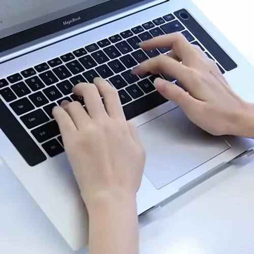 Adjustable Aluminium Alloy Laptop Stand Foldable Notebook Holder with Free Storage Bag for Typing Cooling