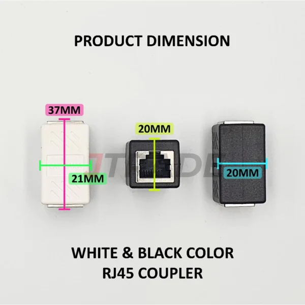 LAN Network Straight Coupler Extender Joint Converter Plug Adapter