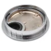 60mm Hole Plastic Chrome Cover Wire Cable End Cap For Computer Desk Table