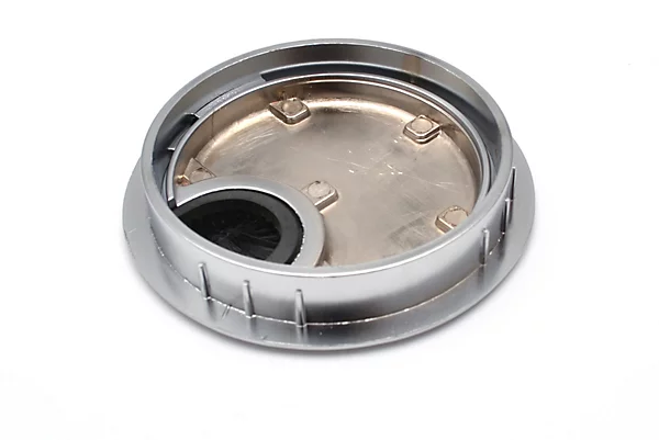 60mm Hole Plastic Chrome Cover Wire Cable End Cap For Computer Desk Table