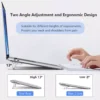 Laptop Stand 2PCS Mini Foldable Portable Computer Riser 2 Adjustable Angle Notebook Stand Keyboard Lift for Desk